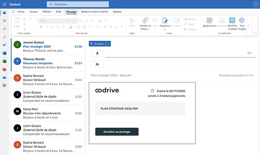 Illustration démo Partage par mail