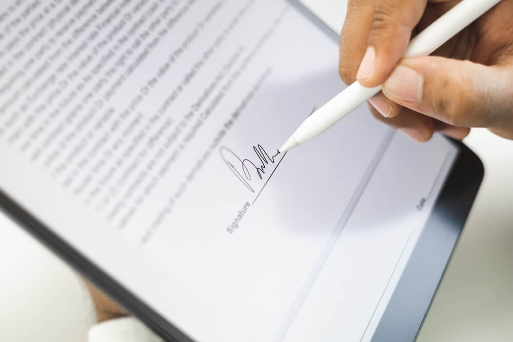 La signature pour ordre