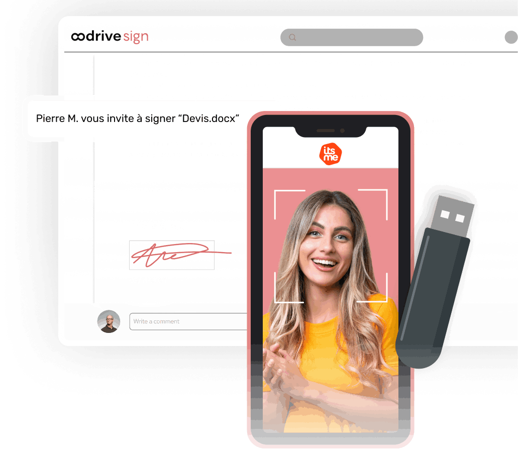 Illustration, La signature électronique qualifiée Oodrive Sign