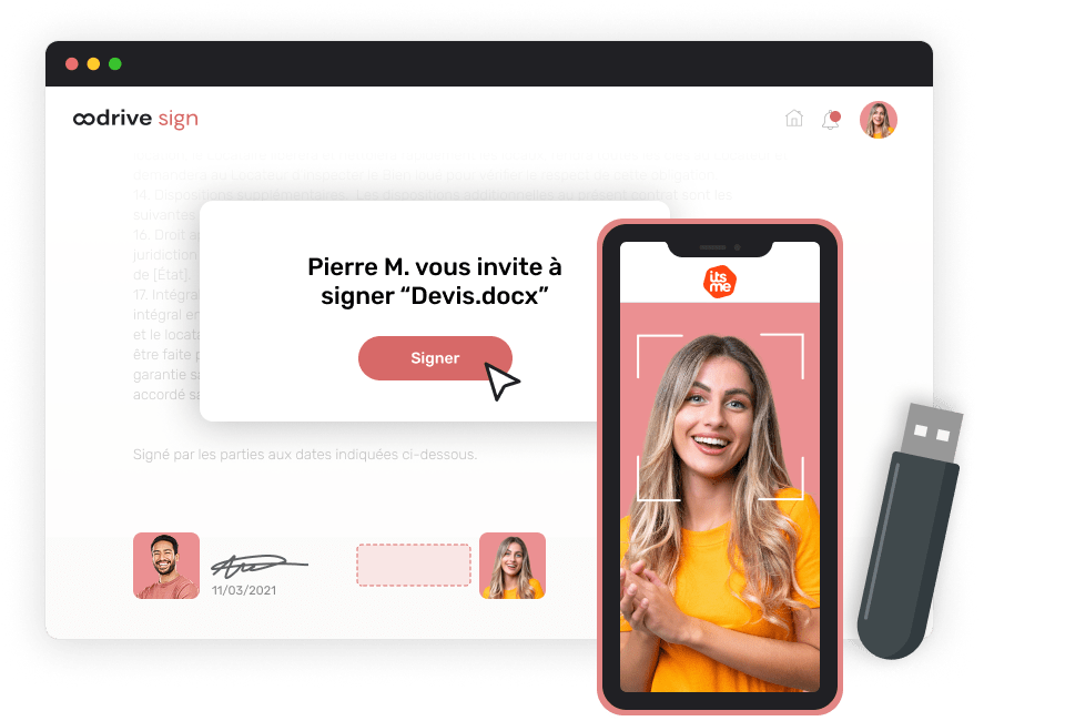 Illustration, La signature électronique qualifiée Oodrive Sign