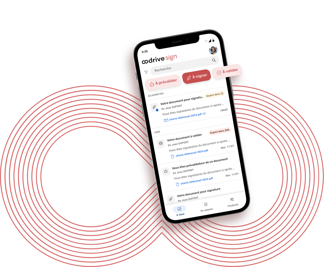 Illustration, myOodriveSign : tous vos documents à signer dans une seule application