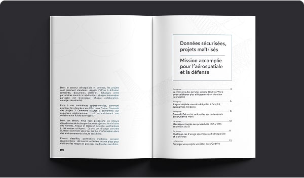 Sommaire ebook Données sécurisées, projets maitrisés pour l'aérospatiale et la défense