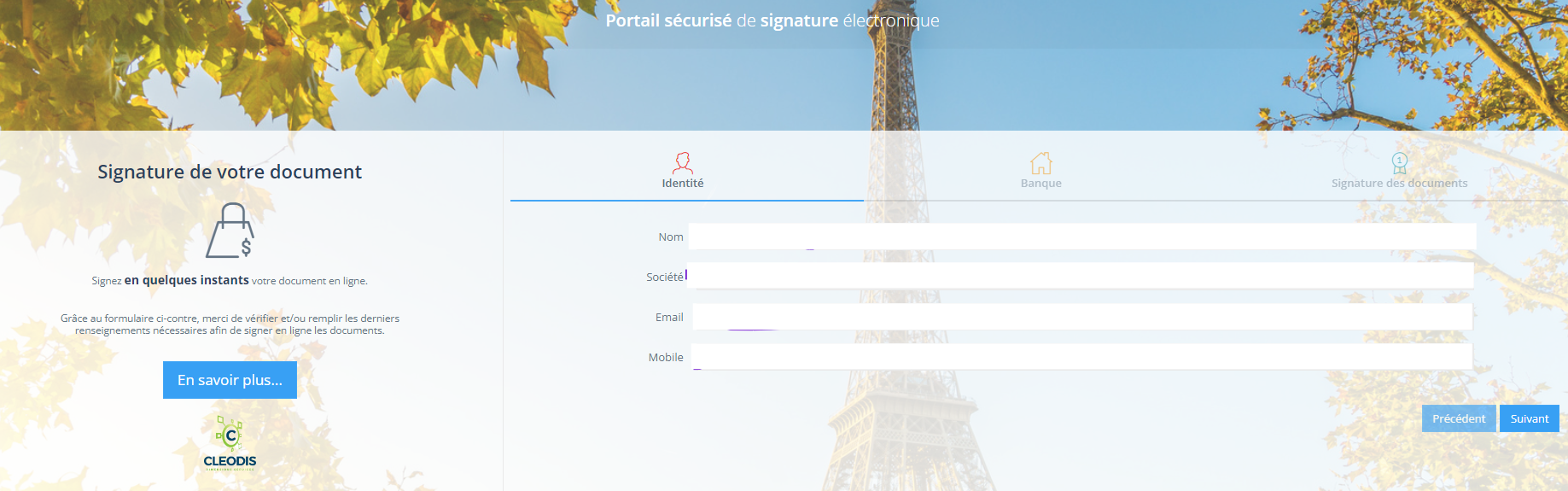 Picture, Portal signature CLEODIS