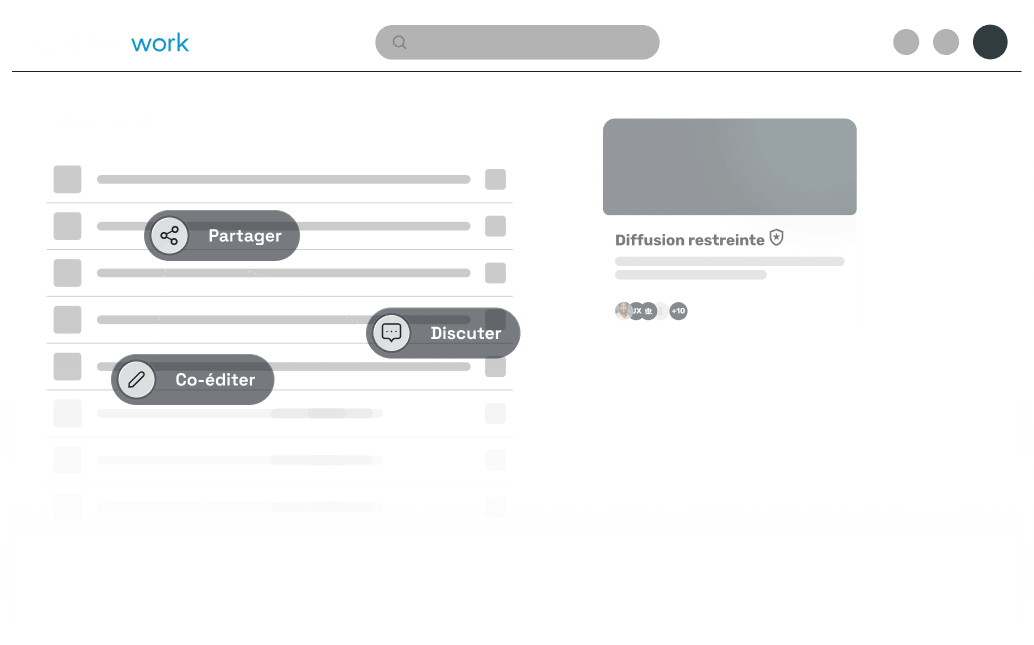 Illustration, Collaborez en ligne sur vos données Diffusion restreinte