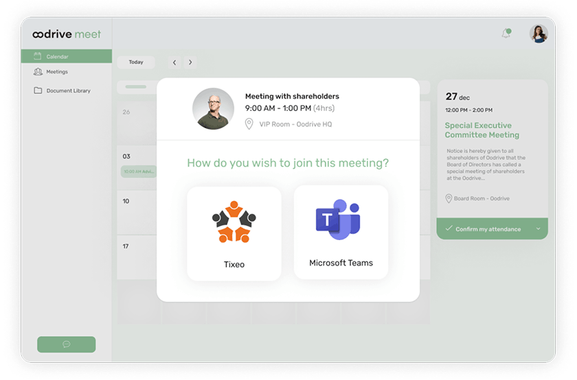 Illustration, Organisez vos réunions en visioconférence sécurisée