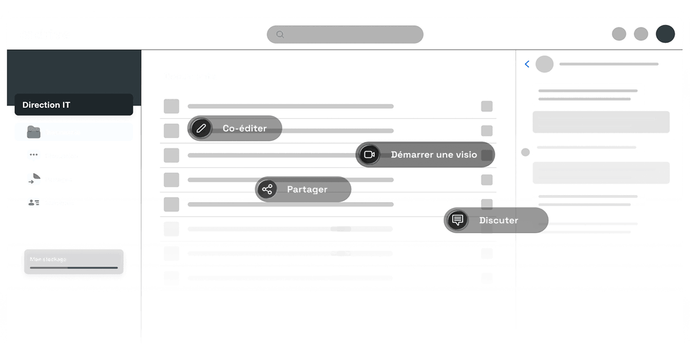 Illustration, Suite collaborative sécurisée - Oodrive