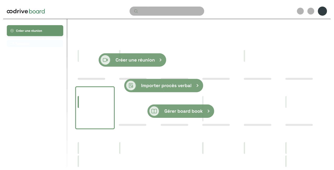 Illustration, interface Oodrive Board